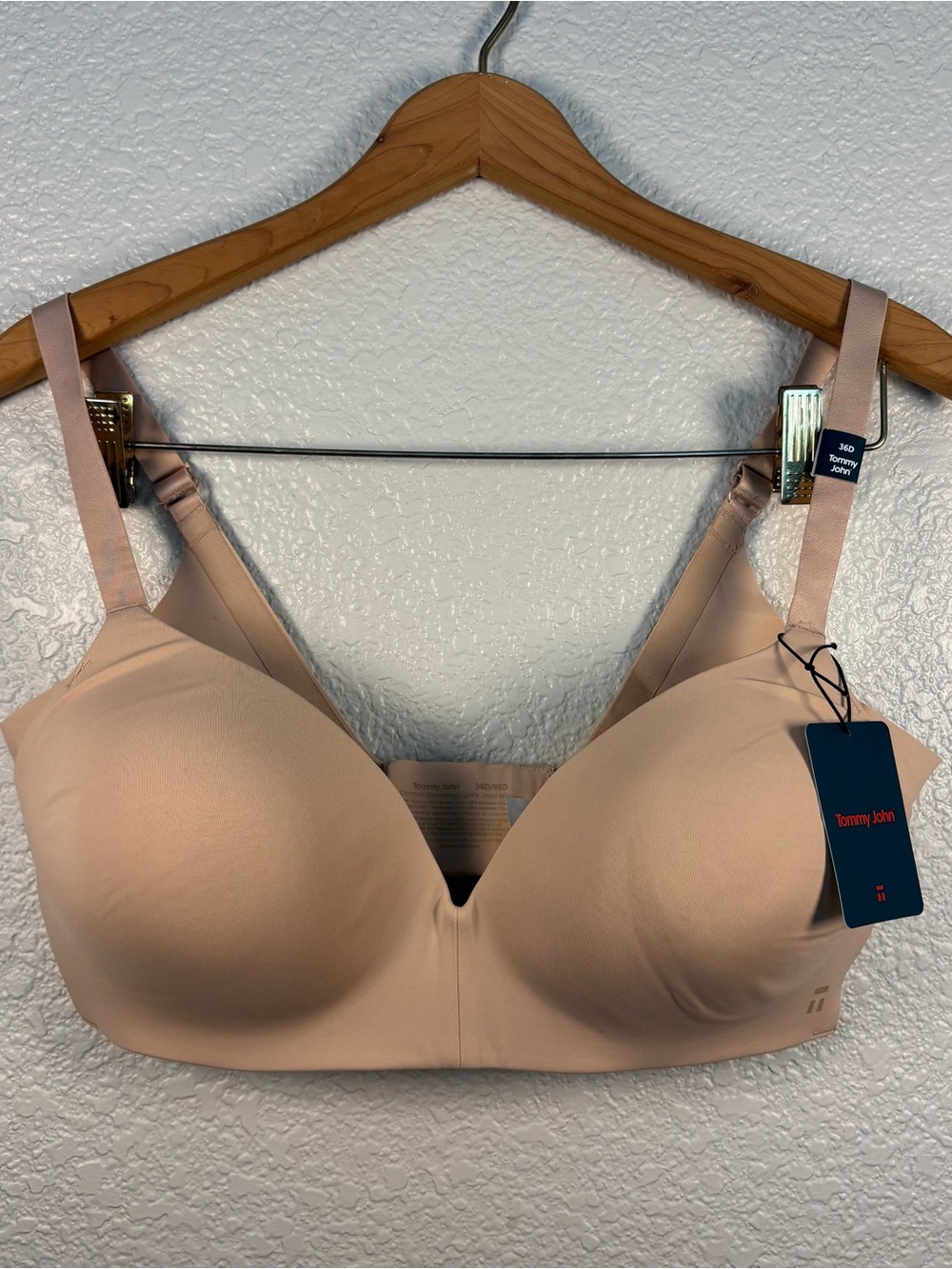 New with tags Tommy John Cool Cotton Lightly Lined Wireless Bra Size 36D